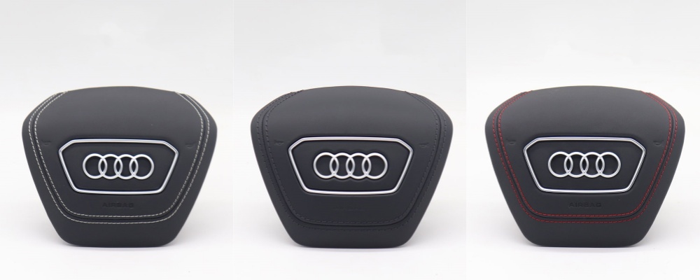 For Audi A6L/C8/A7 Nappa leather flap cover steering wheel airbag cover horn cover