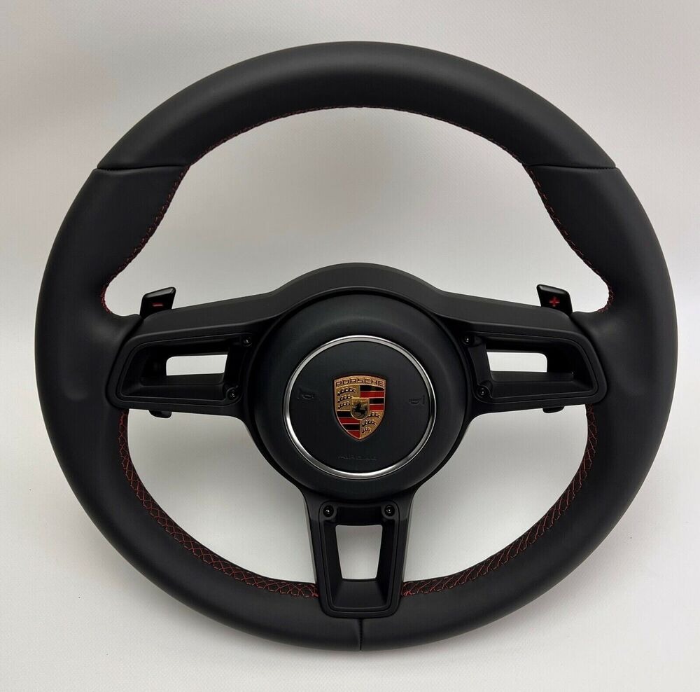 Porsche GT Style Black Sport Steering Wheel Heated Steering Wheel 991 987 997 981 982