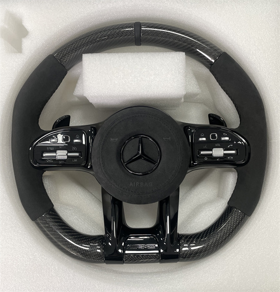 Suitable for Mercedes-Benz modified E-class G-Class C-class S GLC GLE new AMG steering wheel black label carbon fiber