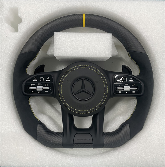 Suitable for Mercedes-Benz modified E-Class G-Class C-class S GLC GLE new AMG steering wheel black standard carbon fiber