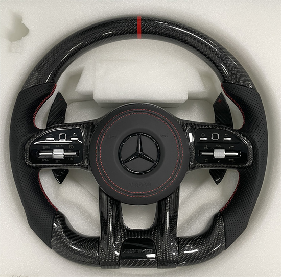 Applicable to Mercedes-Benz modified E-Class G-class C-class S GLC GLE new steering wheel black carbon steel Vega black label