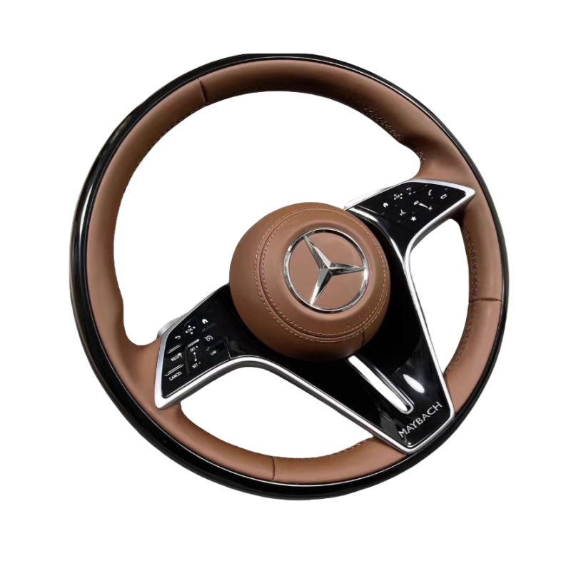 Mercedes-benz Real Mahogany dual Maybach steering wheel w223 w213 167 C-Class E-Class S-class glegls